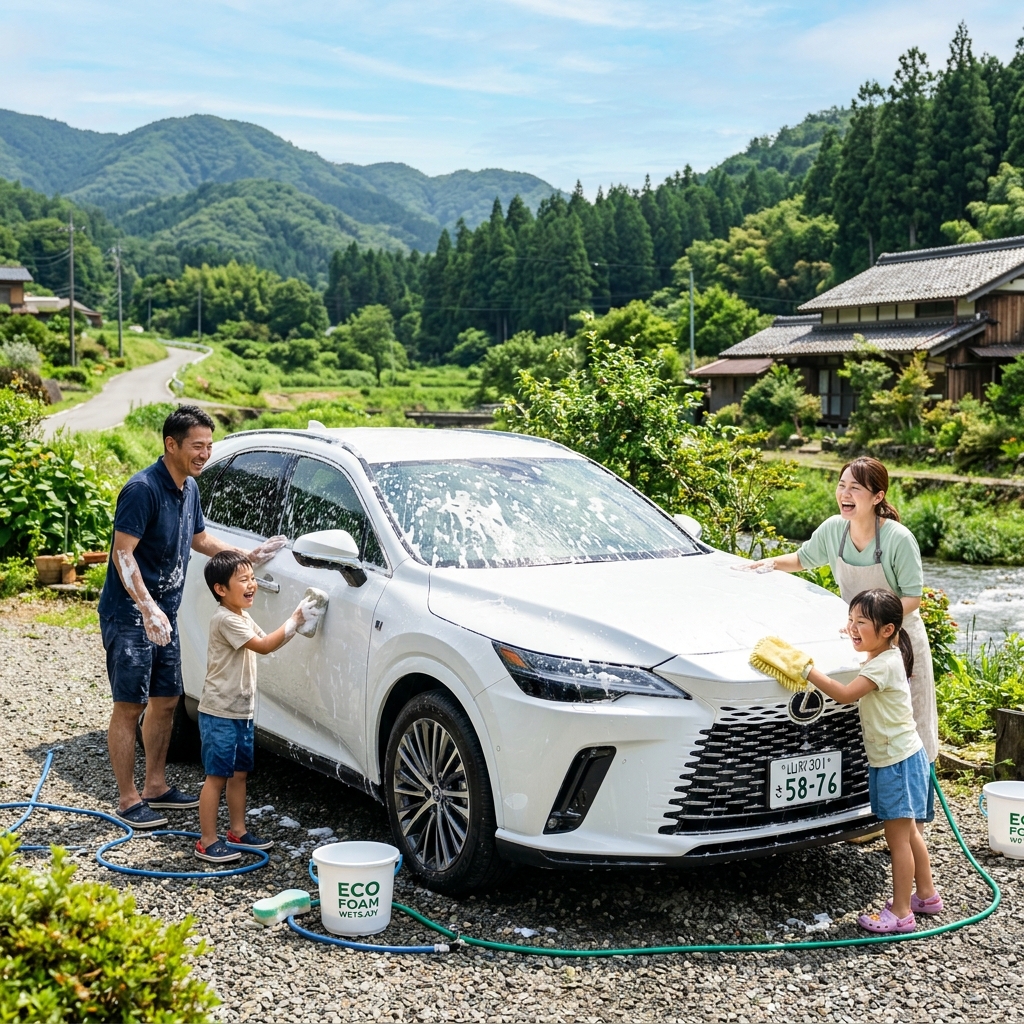 環境に優しい洗車風景